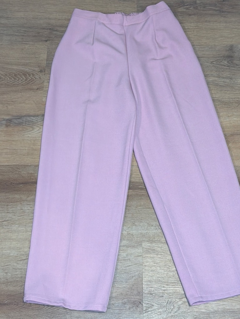 Women's Wide-Leg Pink Tailored Pants